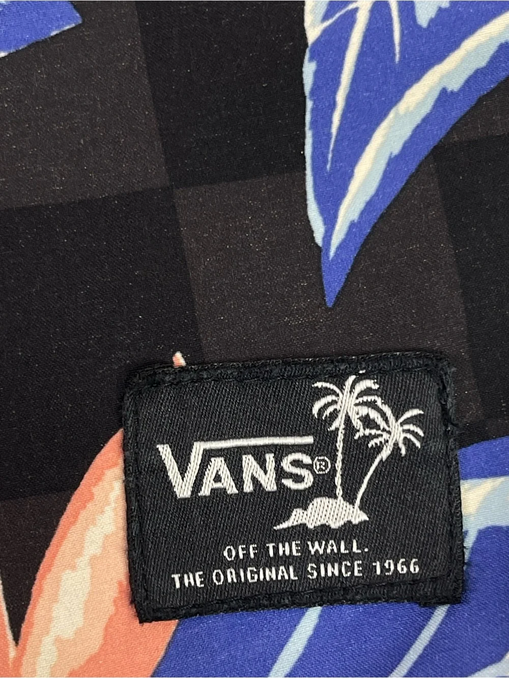 Vans Mens Board Shorts Floral Checkered Swim Trunks Drawstring Pocket Size M